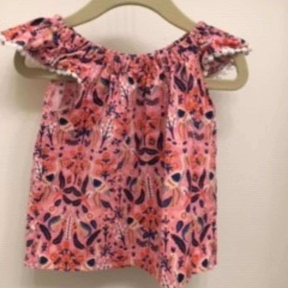 Lola and Stella Cotton Floral Tank - 4T